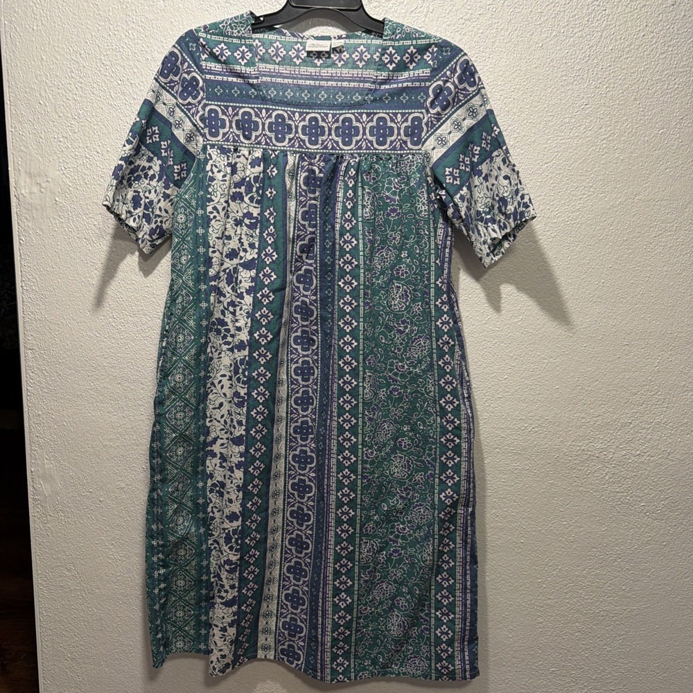 Vintage the vermont country store dress Cotton Muumuu boho prairie ~ Women Sz L